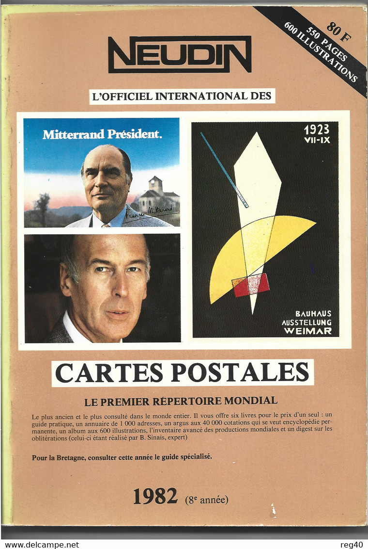 CATALOGUE CARTES POSTALES NEUDIN 1982 < 40000 Cotations / 600 Photos - Libri & Cataloghi