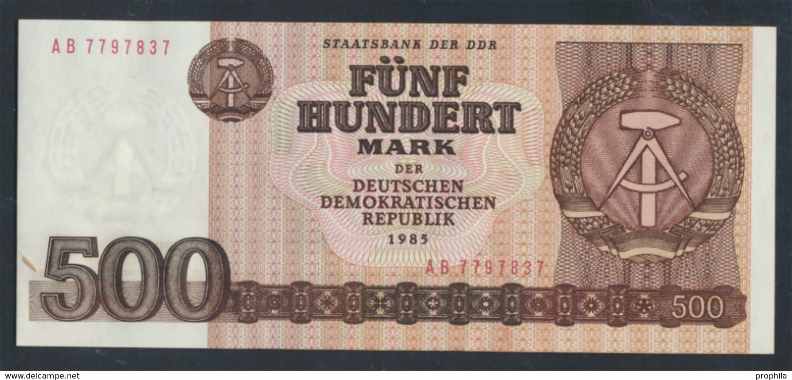 DDR Rosenbg: 365a, Kontrollnummer 7stellig, Computersatz, Nicht Ausgegeben Bankfrisch 1985 500 Mark (9810605 - 500 Mark