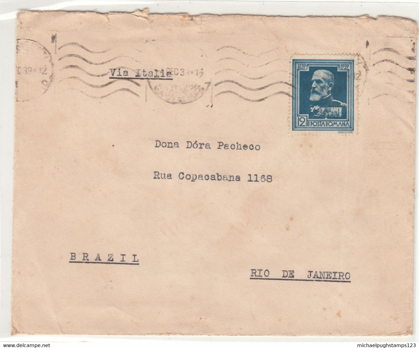 Romania / Diplomatic Mail / Brazil - Dienstzegels