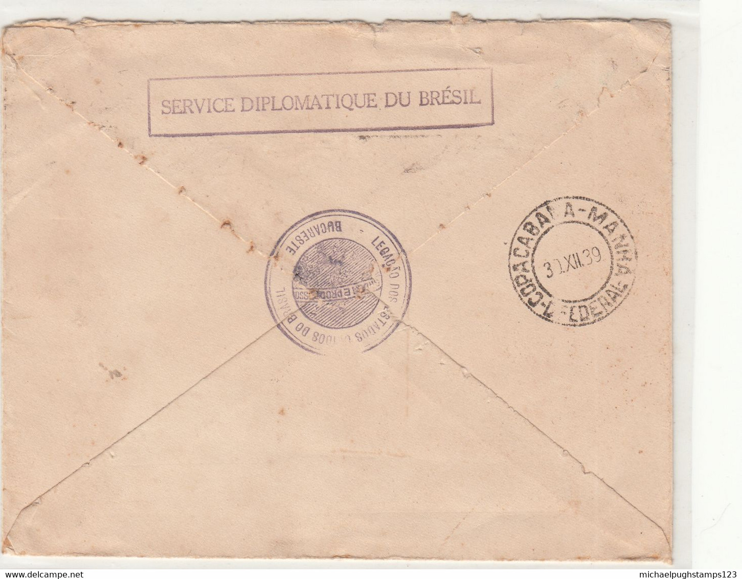 Romania / Diplomatic Mail / Brazil - Dienstmarken