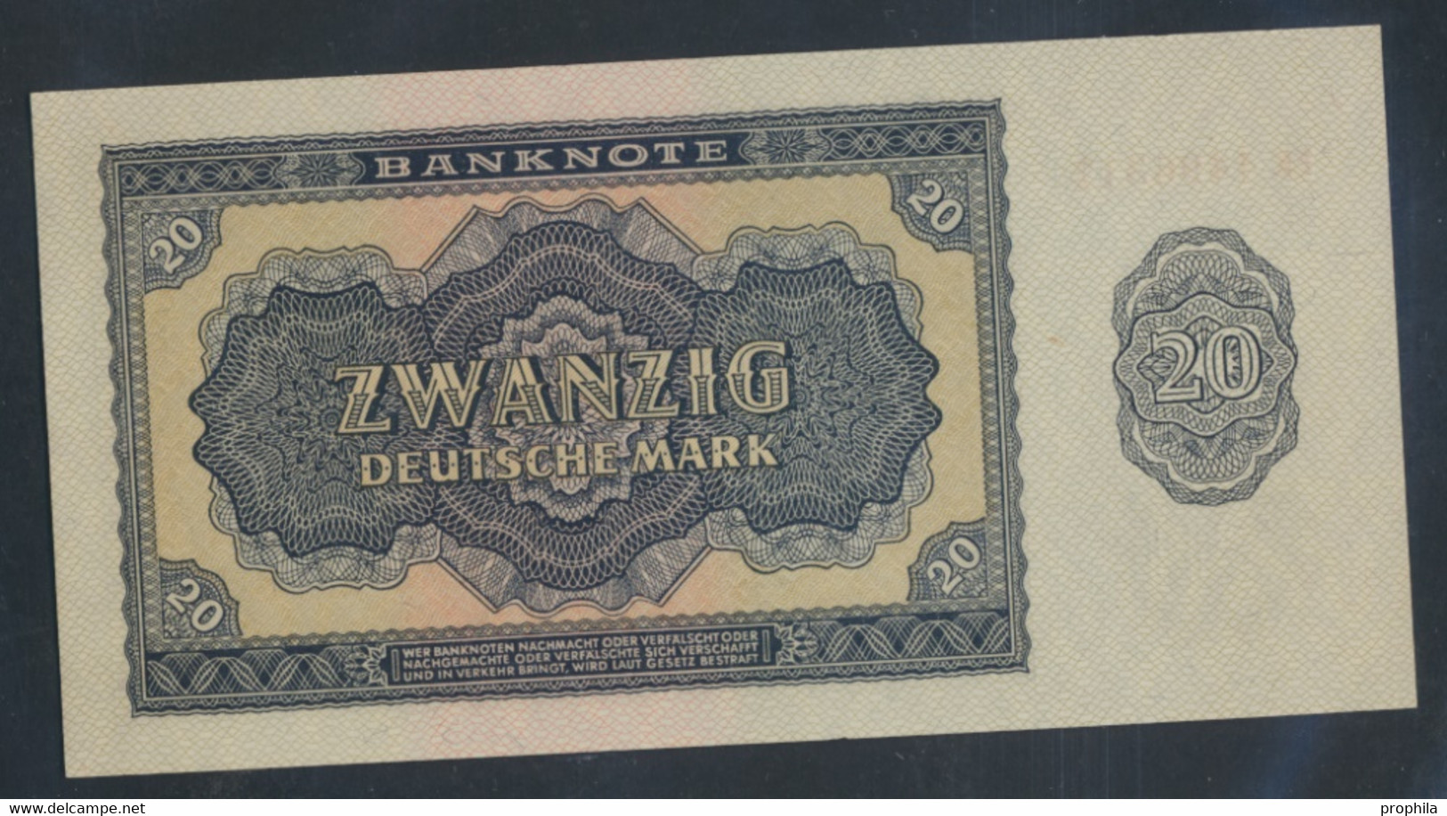 DDR Rosenbg: 351a, KN 7stellig, Davor Zwei Buchstaben Bankfrisch 1955 20 Deutsche Mark (9810595 - 20 Deutsche Mark