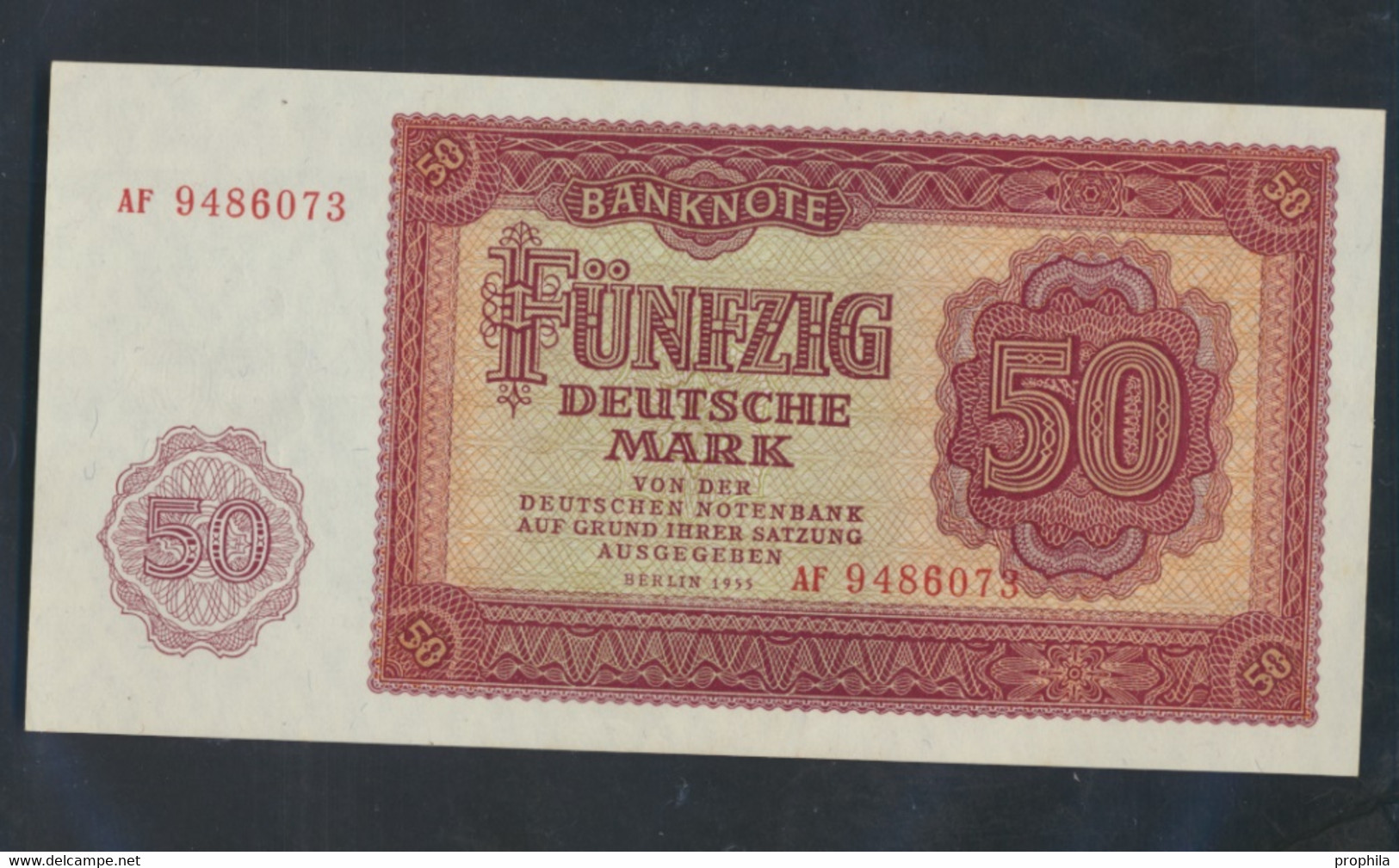 DDR Rosenbg: 352a, KN 7stellig, Davor Zwei Buchstaben Bankfrisch 1955 50 Deutsche Mark (9810587 - 50 Deutsche Mark