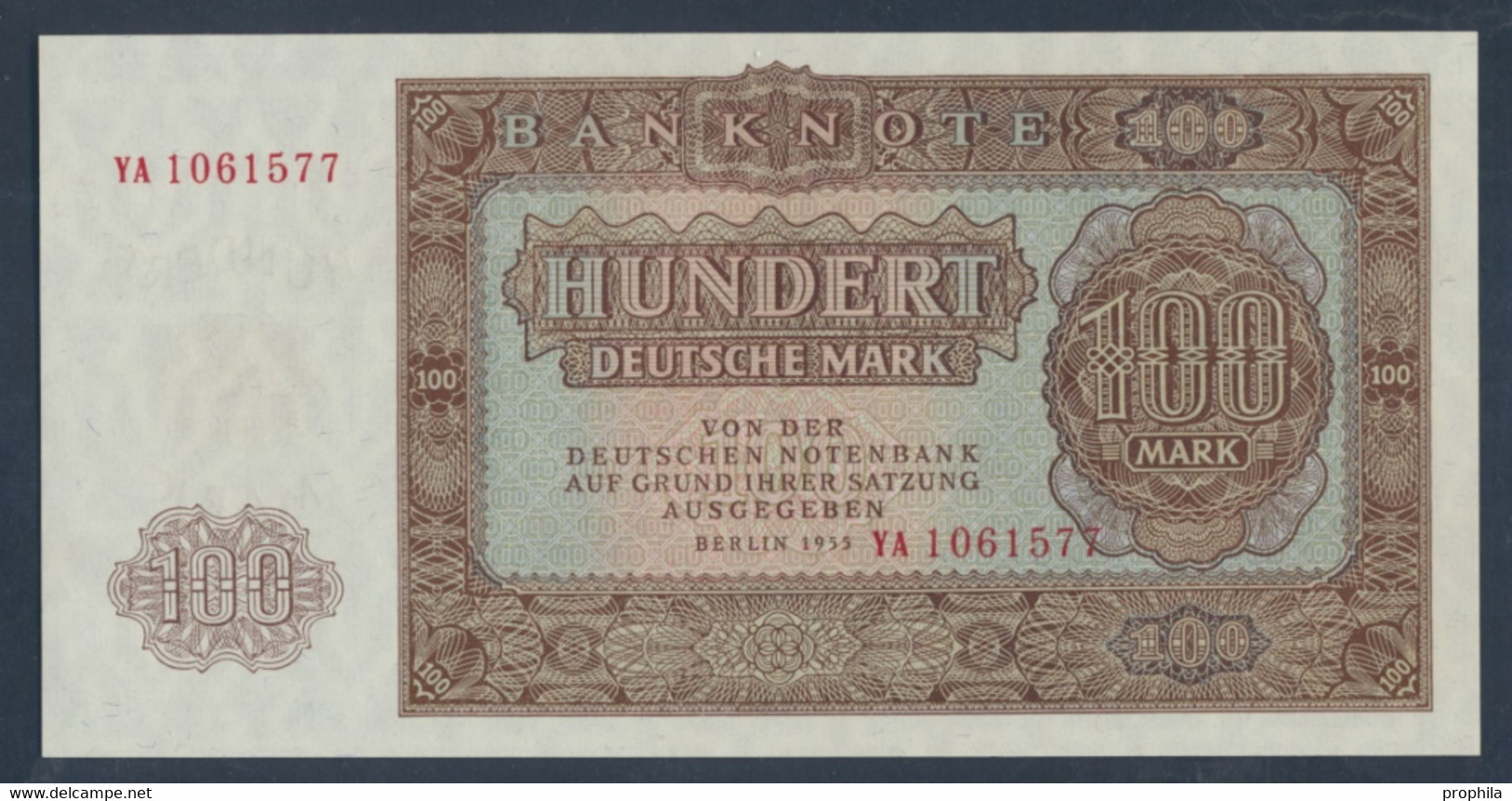 DDR Rosenbg: 353b KN 7stellig, Ersatznote Bankfrisch 1955 100 Deutsche Mark (9810584 - 100 Deutsche Mark