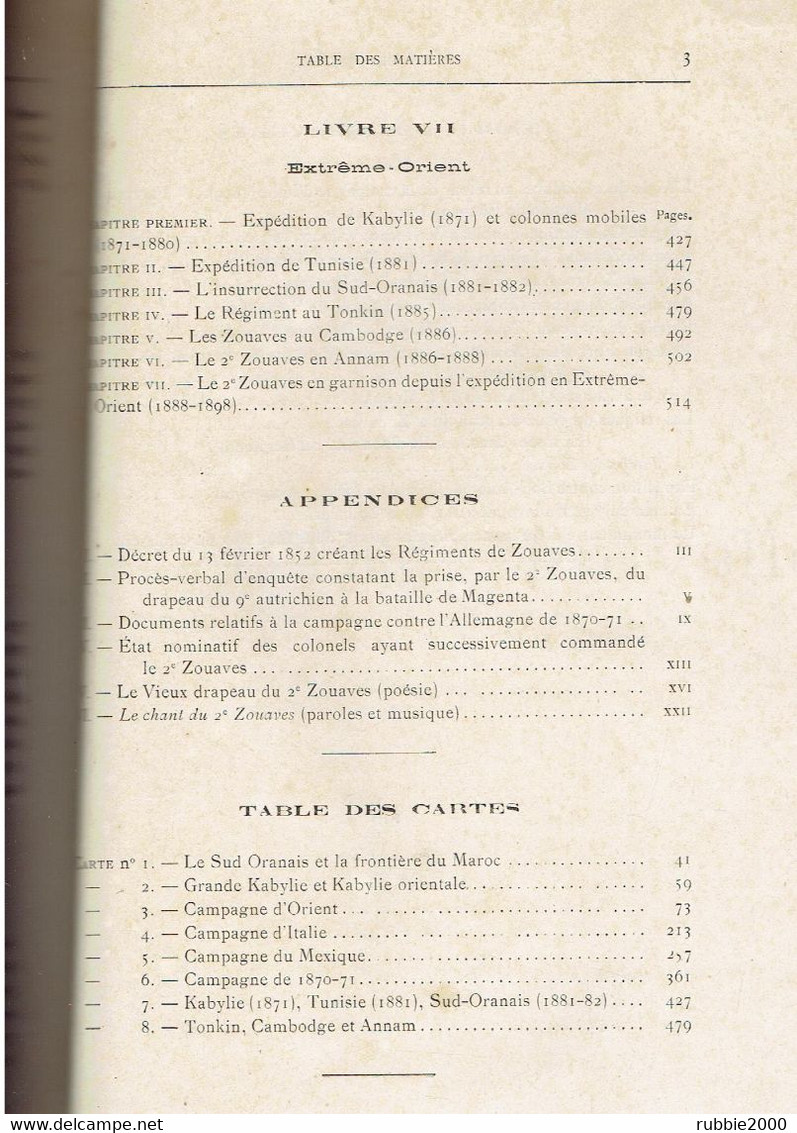 HISTOIRE DU 2° REGIMENT DE ZOUAVES 1901 LIEUTENANT JOSEPH SPITZ EX LIBRIS DU ZOUAVE JULES DELARSON - Français