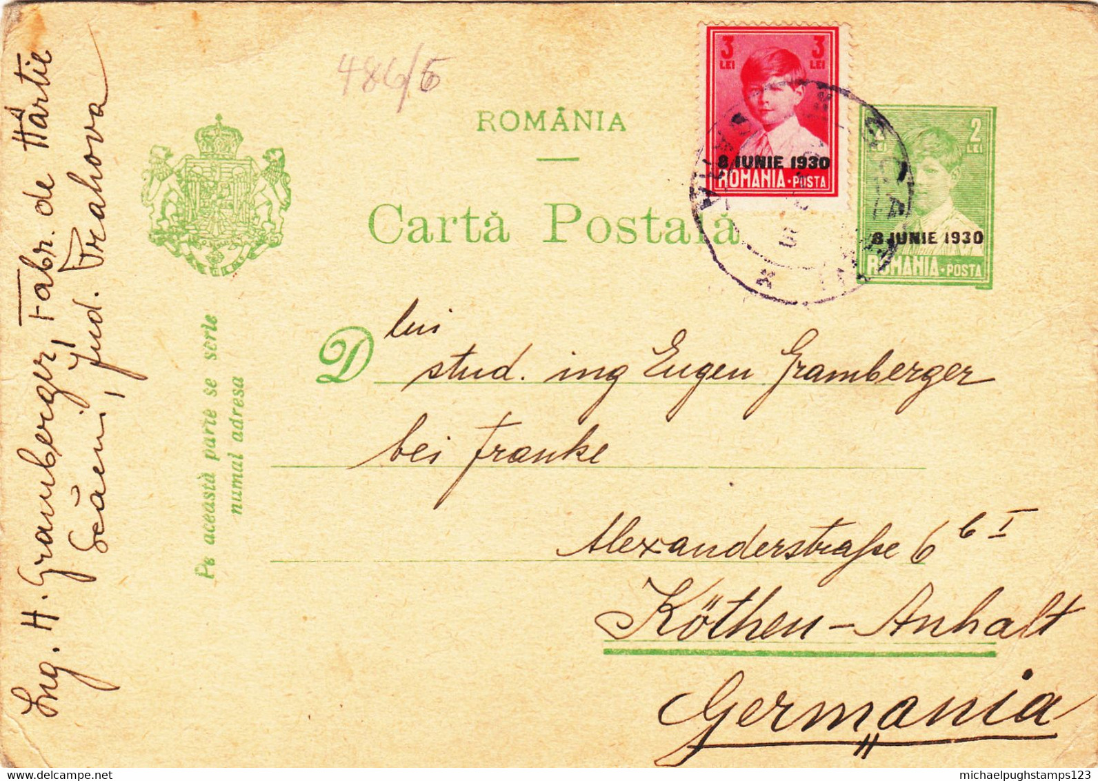 Romania / Illustrated Stationery Postcards - Service