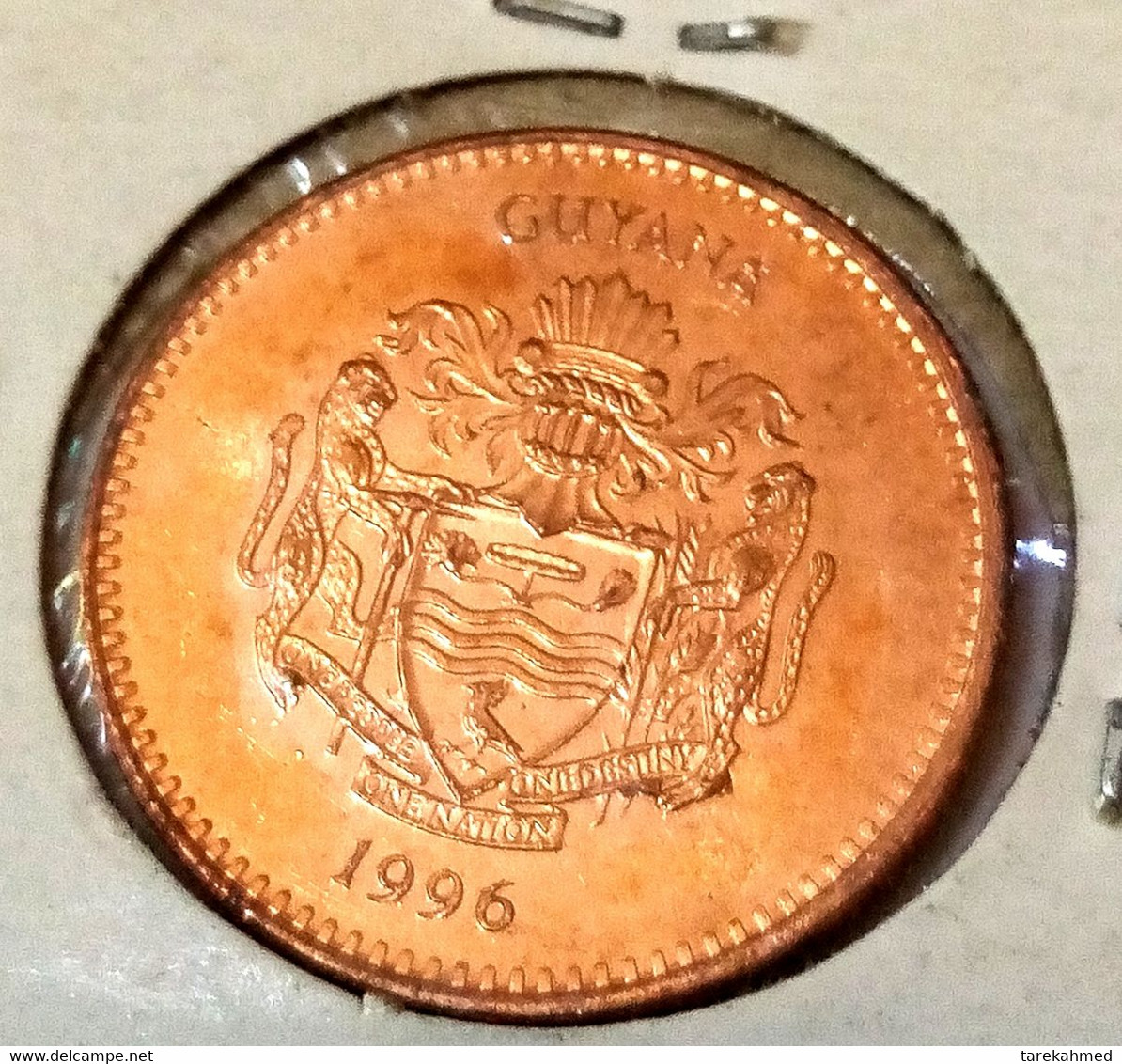 Guyana, 5 Dollars, 1996 , UNC , Sugarcane , Agouz - Guyana
