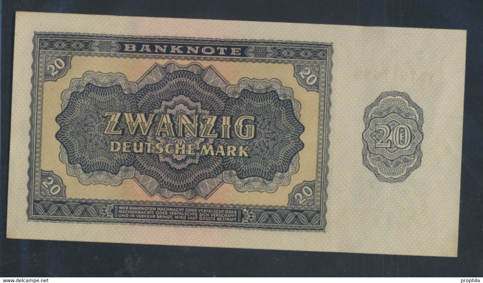 DDR Rosenbg: 351b, KN 7stellig, Austauschnote, Serien: YA, YB, ZA Bankfrisch 1955 20 Deutsche Mark (9810593 - 20 Deutsche Mark