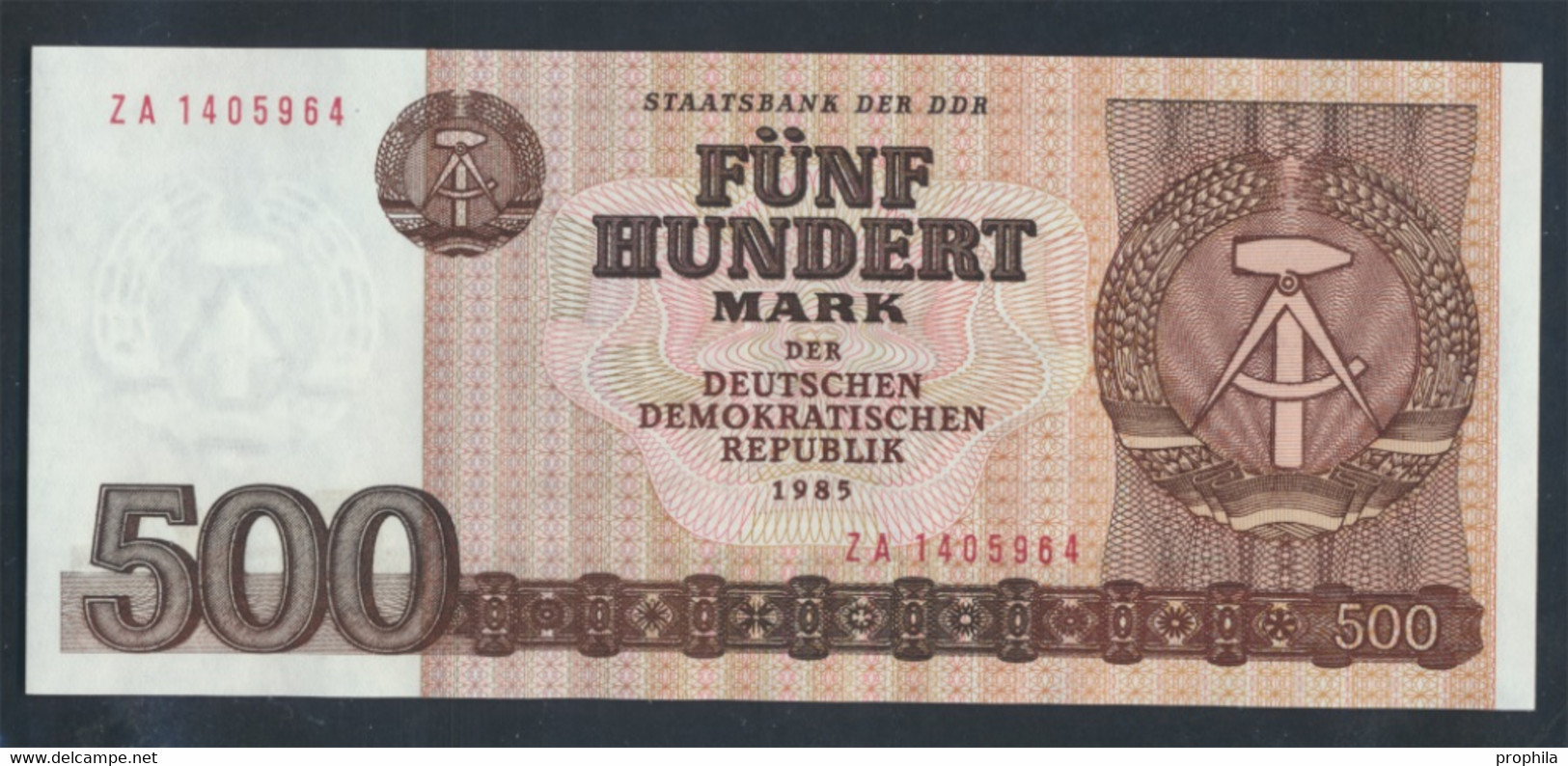 DDR Rosenbg: 365b, Computersatz, Austauschnote, Nicht Ausgegeben Bankfrisch 1985 500 Mark (9810601 - 500 Mark