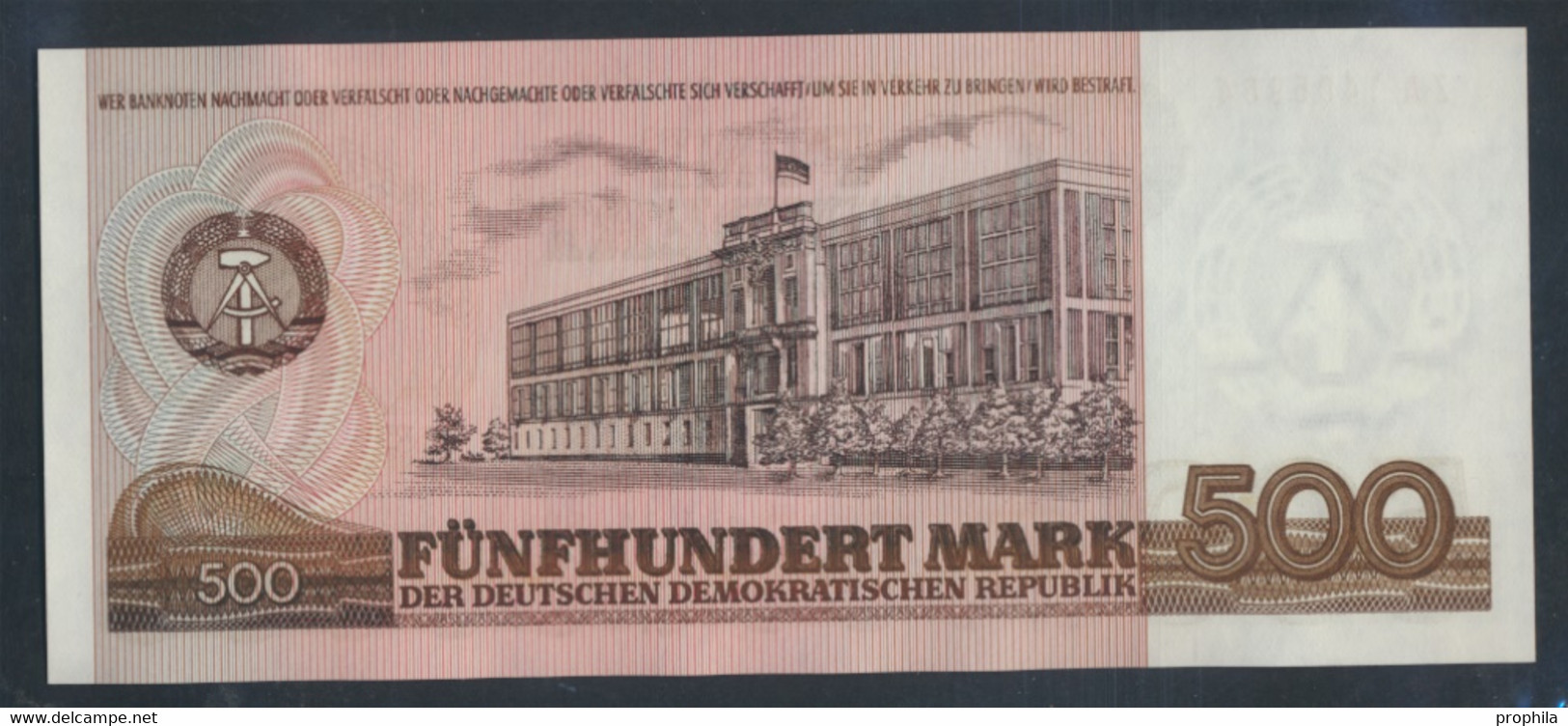 DDR Rosenbg: 365b, Computersatz, Austauschnote, Nicht Ausgegeben Bankfrisch 1985 500 Mark (9810601 - 500 Mark