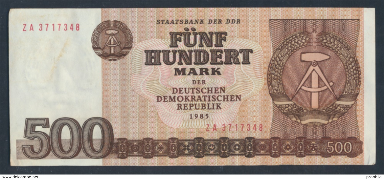 DDR Rosenbg: 365b Computersatz, Austauschnote, Nicht Ausgegeben Gebraucht (III) 1985 500 Mark (9810556 - 500 Mark