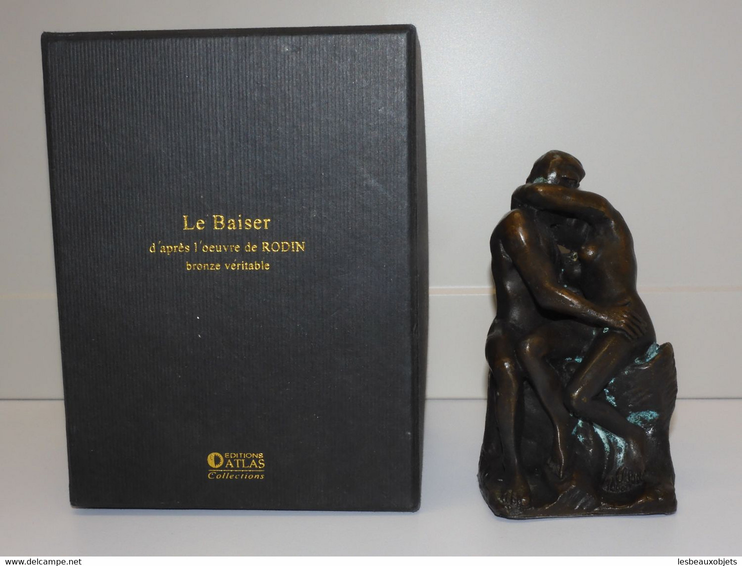 *SUJET LE BAISER DE RODIN BRONZE ATLAS COLLECTON Déco Vitrine E - Zeitgenössische Kunst