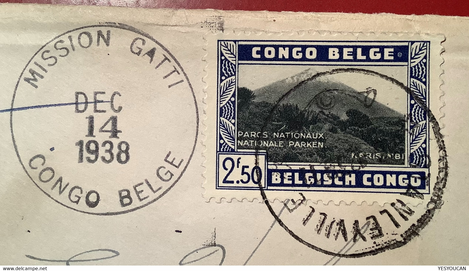 MISSION GATTI CONGO BELGE 1938 Cover>CANADA RRR ! STANLEYVILLE+BASE CAMP10th AFRICAN EXPEDITION EQUATORIAL FOREST(lettre - Storia Postale