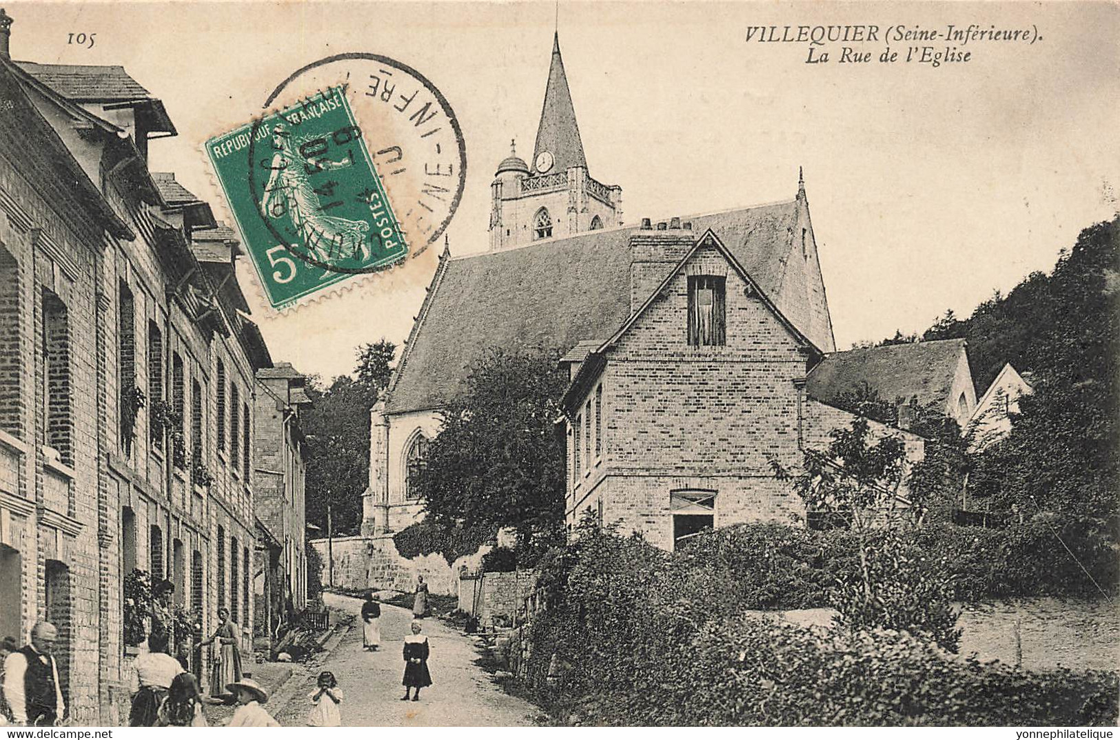 76 - SEINE MARITIME - VILLEQUIER  - Rue De L'église - Superbe -10794 - Villequier