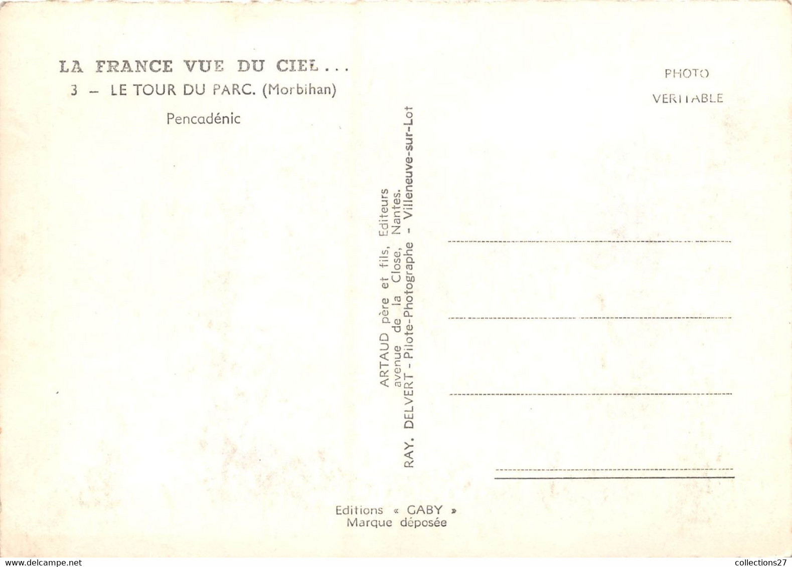 56-LE-TOUR-DU-PARC- PENCADENIC- VUE DU CIEL - Otros & Sin Clasificación