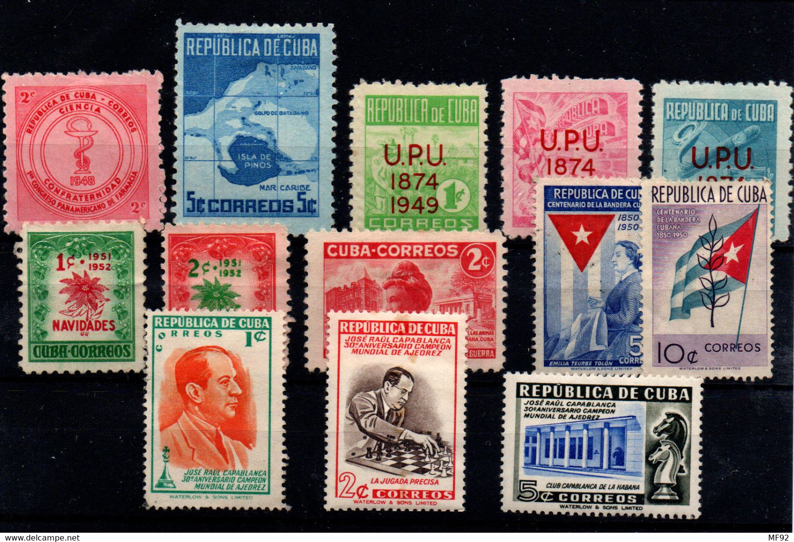 Cuba Nº 317, 323, 332/4, 343/4, 346/9, 352A/B. Año 1948/51 - Unused Stamps