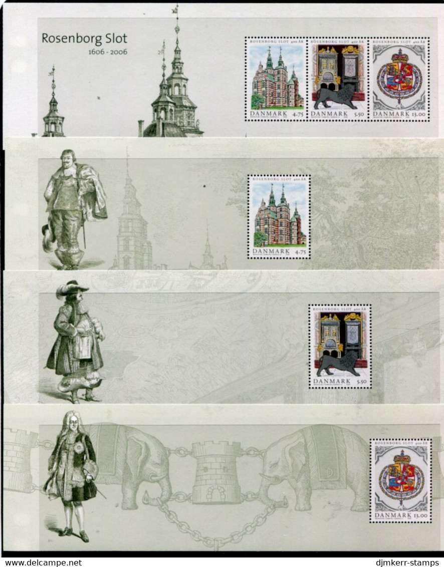 DENMARK 2006 Rosenborg Castle Booklet Panes  MNH / **  Michel  H-B 93-96 (1428-30) - Unused Stamps