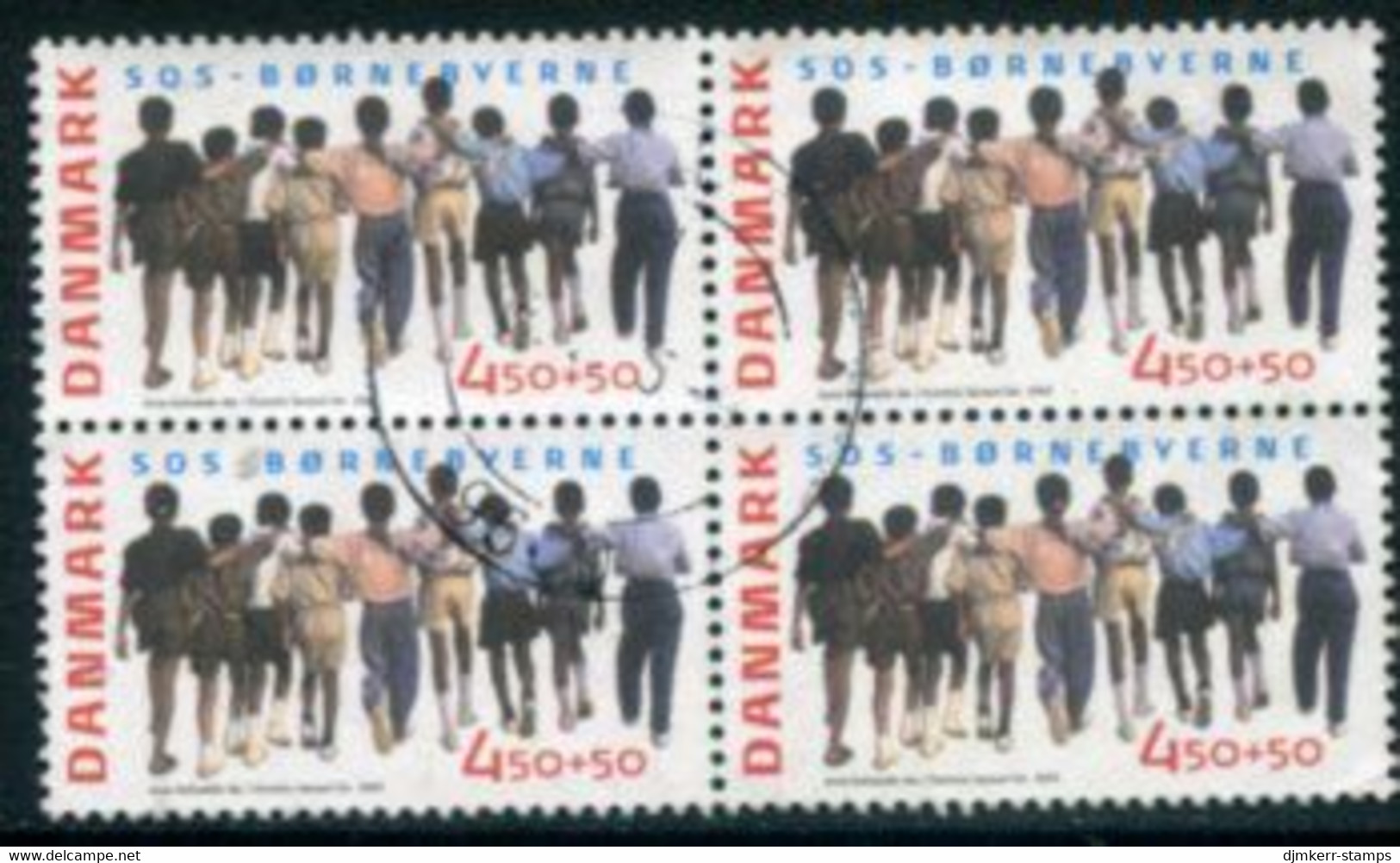 DENMARK 2005 SOS Children's Villages Block Of 4 Used.  Michel 1395 - Gebruikt