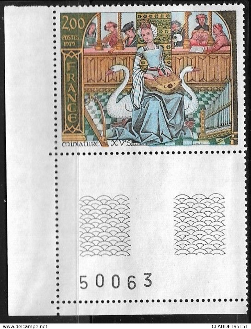 FRANCE 1979  N° 2033**  N°50063  GOMME D'ORIGINE SANS CHARNIÈRE BORD DE FEUILLE  NEUF TTB      2 SCANS - Nuovi