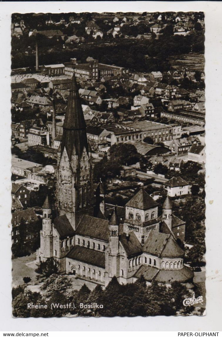 4440 RHEINE, Basilika Und Umgebung, Luftaufnahme 1961 - Rheine