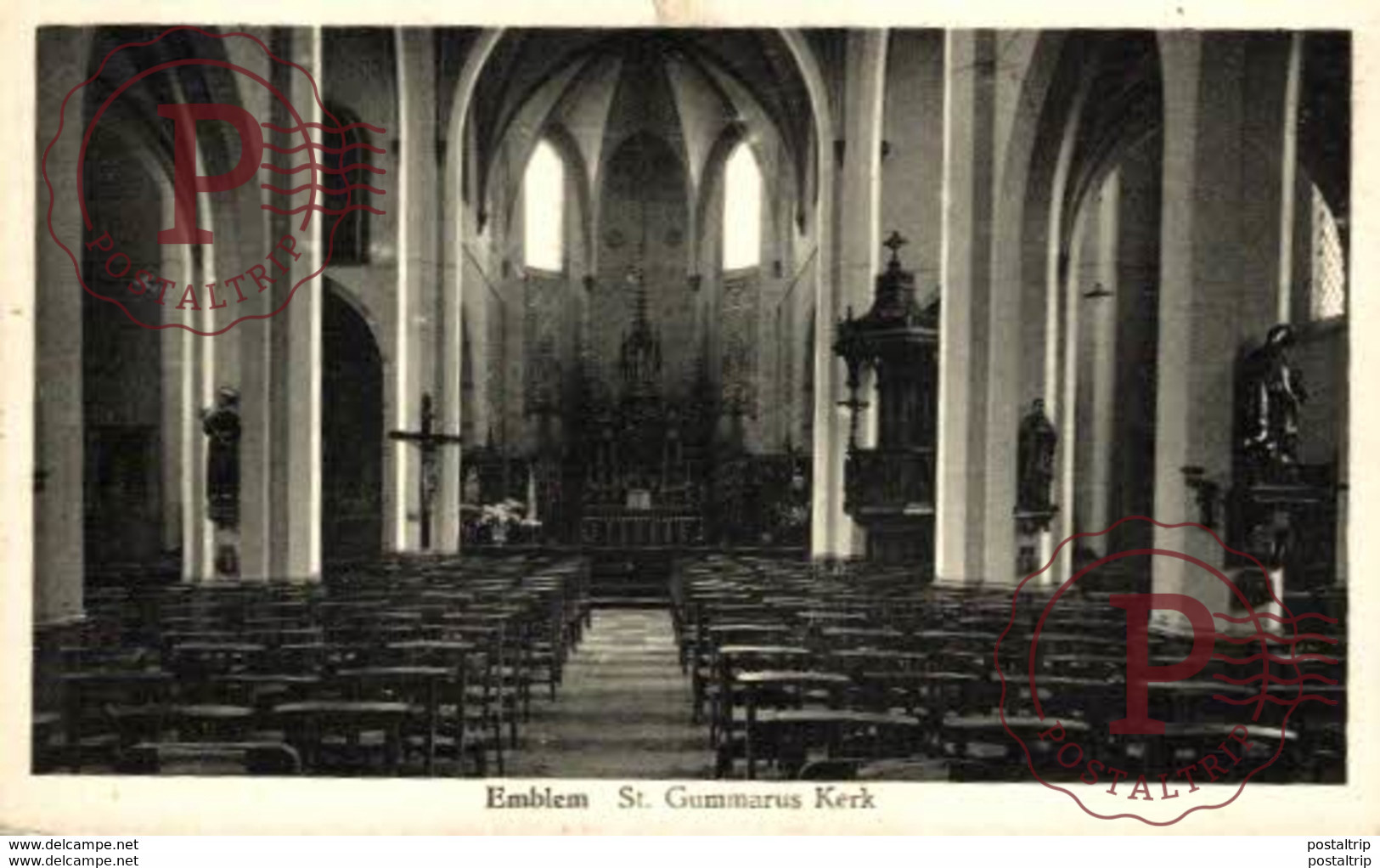 EMBLEM ( Ranst ) - St GUMMARUS KERK INTERIEUR   RANST  ANTWERPEN ANVERS - Ranst