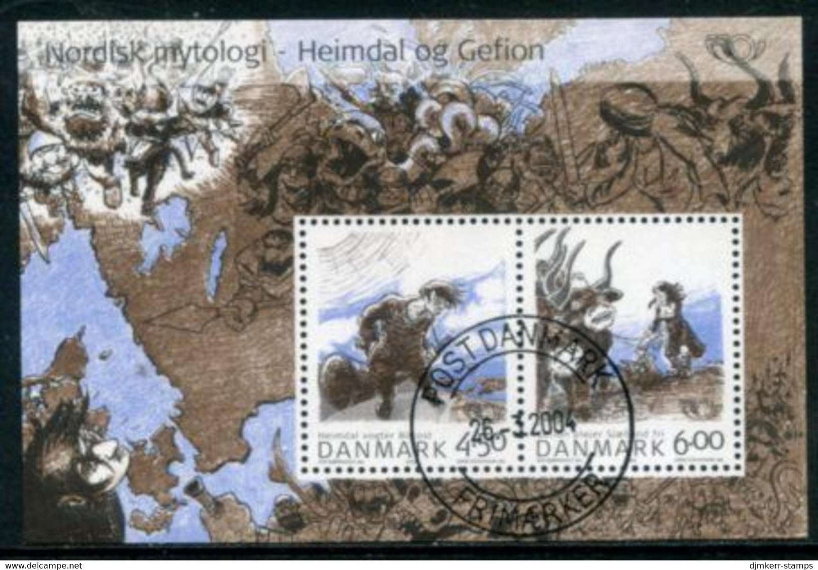 DENMARK 2004 Nordic Mythology Block Used.  Michel Block 22 - Used Stamps