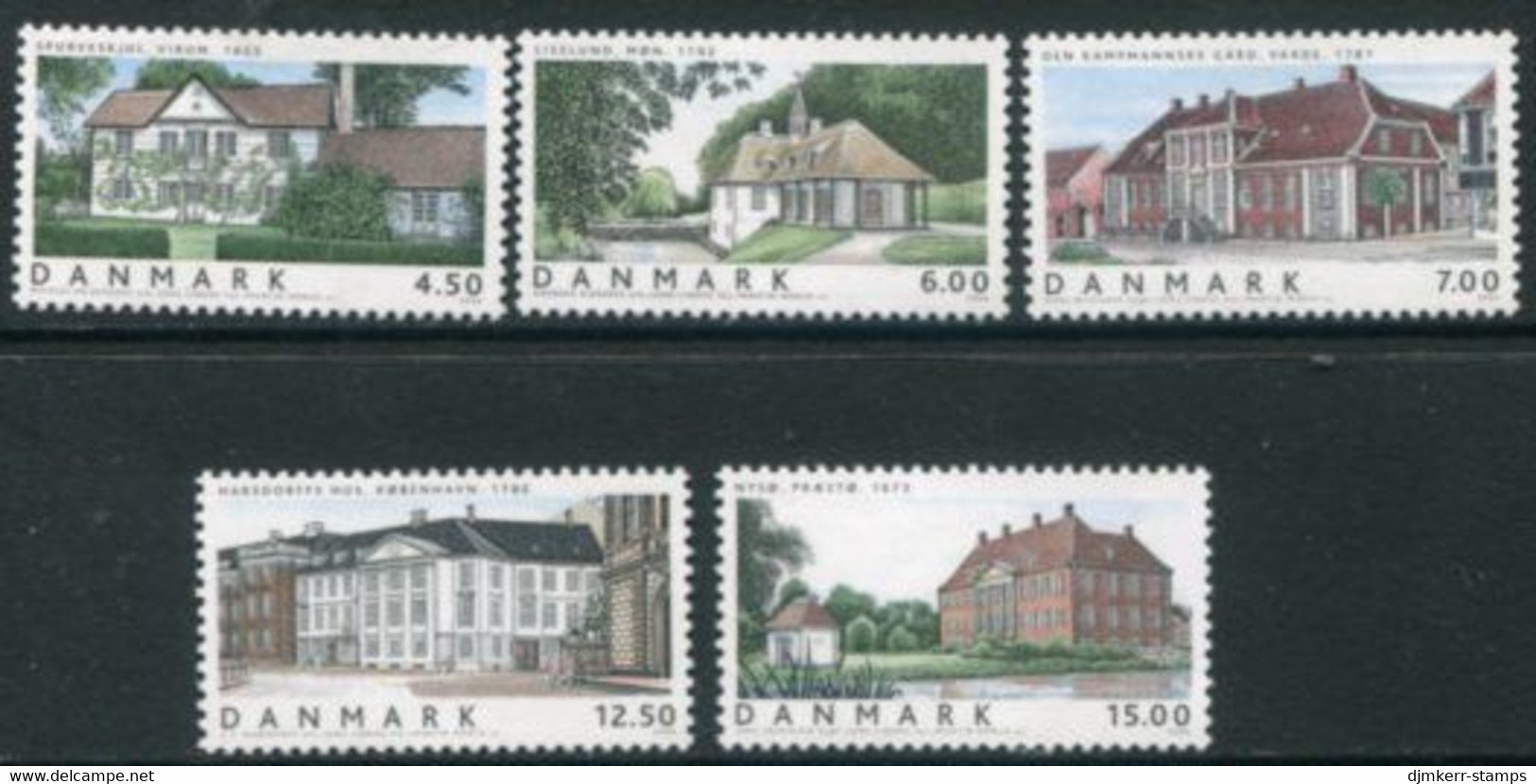 DENMARK 2004 Dwelling Houses III MNH / **.  Michel 1361-65 - Unused Stamps