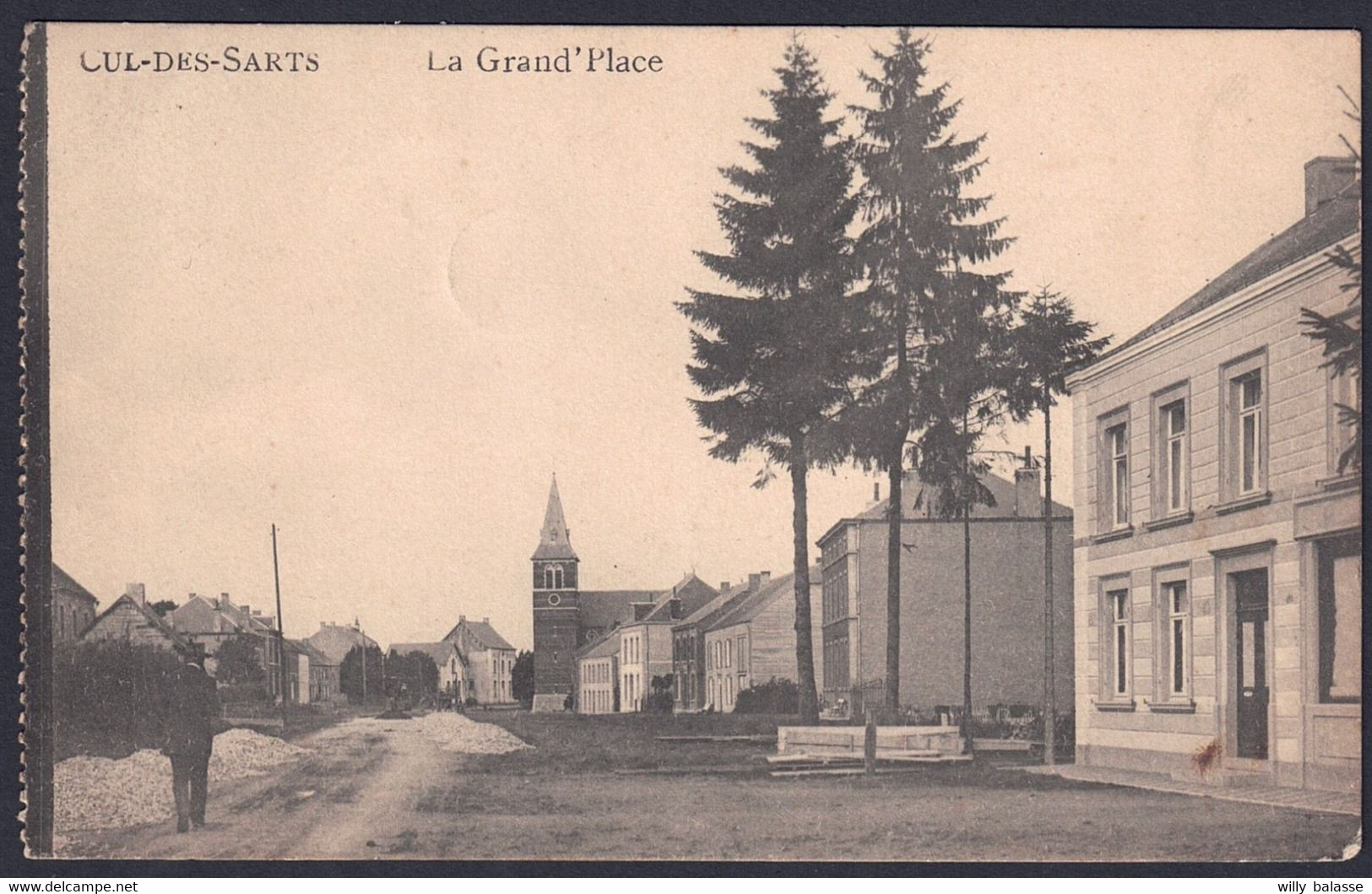 +++ CPA - CUL DES SARTS - La Grand'Place - Cachet Censure  // - Cul-des-Sarts