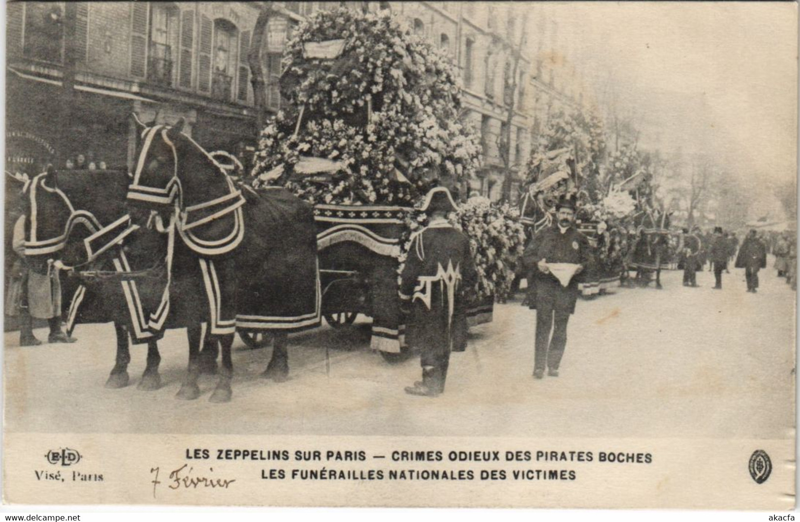 CPA LES ZEPPELINS SUR PARIS Les Funerailles Nationales Des Victimes (157790) - Funerali