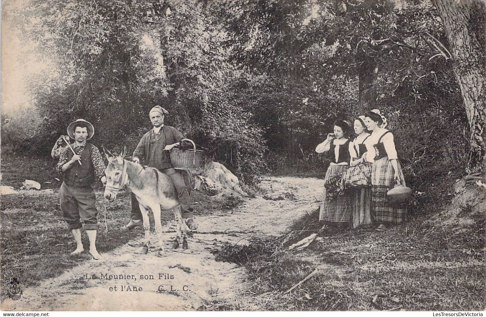 CPA - Métier - LE MEUNIER SON FILS ET L'ÂNE - Chemin - Craft