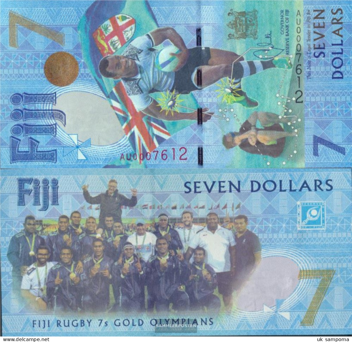 Fiji-Islands Pick-number: 120a Uncirculated 2016 7 Dollars - Fiji