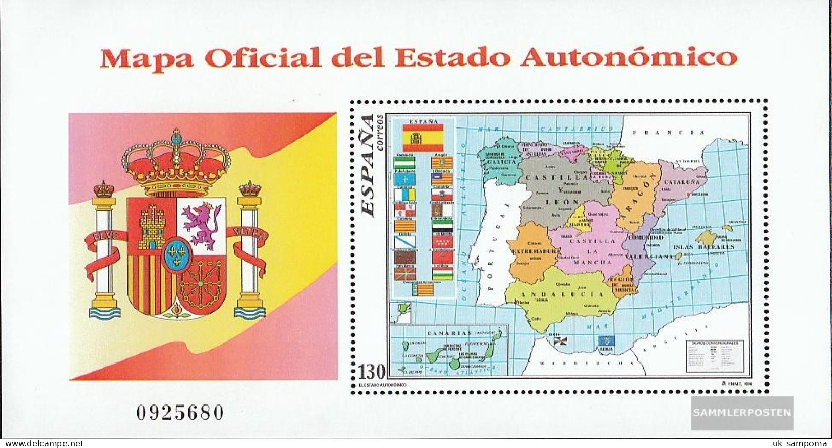 Spain Block67 (complete Issue) Unmounted Mint / Never Hinged 1996 Autonomous Regions Spaniens - Blocs & Hojas