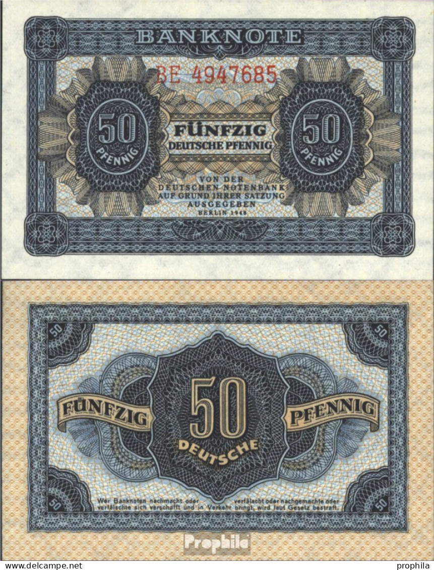 DDR Rosenbg: 339e KN 7stellig, Davor Zwei Buchstaben Gebraucht (III) 1948 50 Deutsche Pfennig - Otros & Sin Clasificación