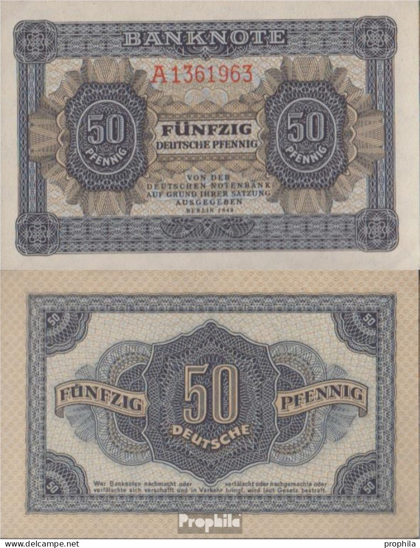 DDR Rosenbg: 339d KN 7stellig, Davor Ein Buchstabe Gebraucht (III) 1948 50 Deutsche Pfennig - Otros & Sin Clasificación