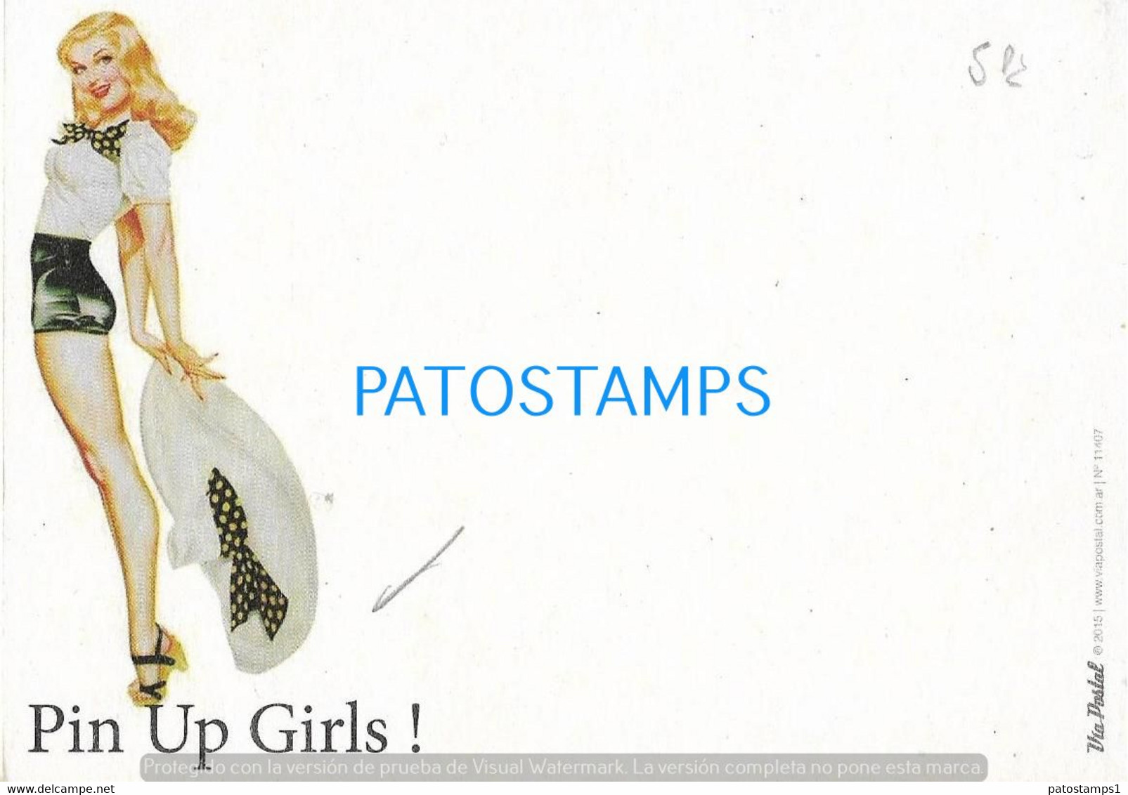 189058 PIN - UP WOMAN BEAUTY SENSUAL SITTING POSTAL POSTCARD - Pin-Ups