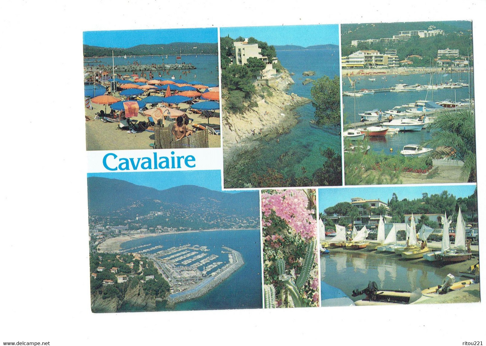 Cpm - 83 - Cavalaire - Souvenir - Aris C 1053 - Douche Femme Seins Nus - Bateau - Fleurs - Cavalaire-sur-Mer