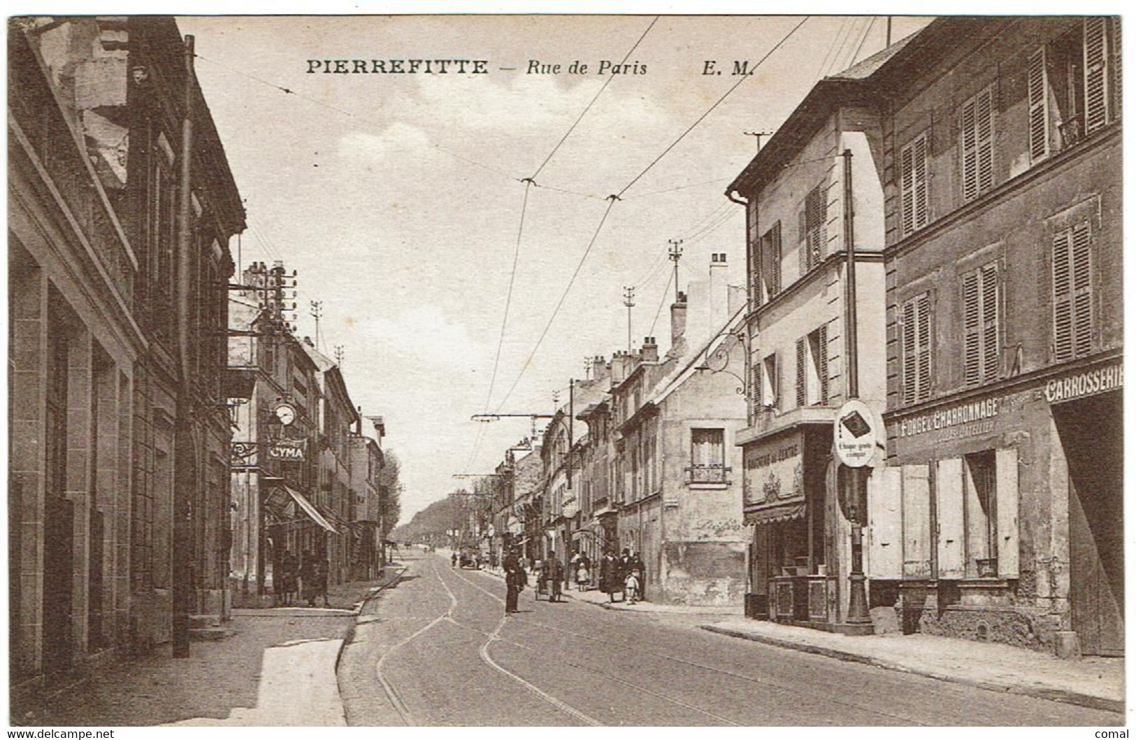 CPA - 93 - PIERREFITTE - Rue De Paris - E.M.  Sépia - Pierrefitte Sur Seine