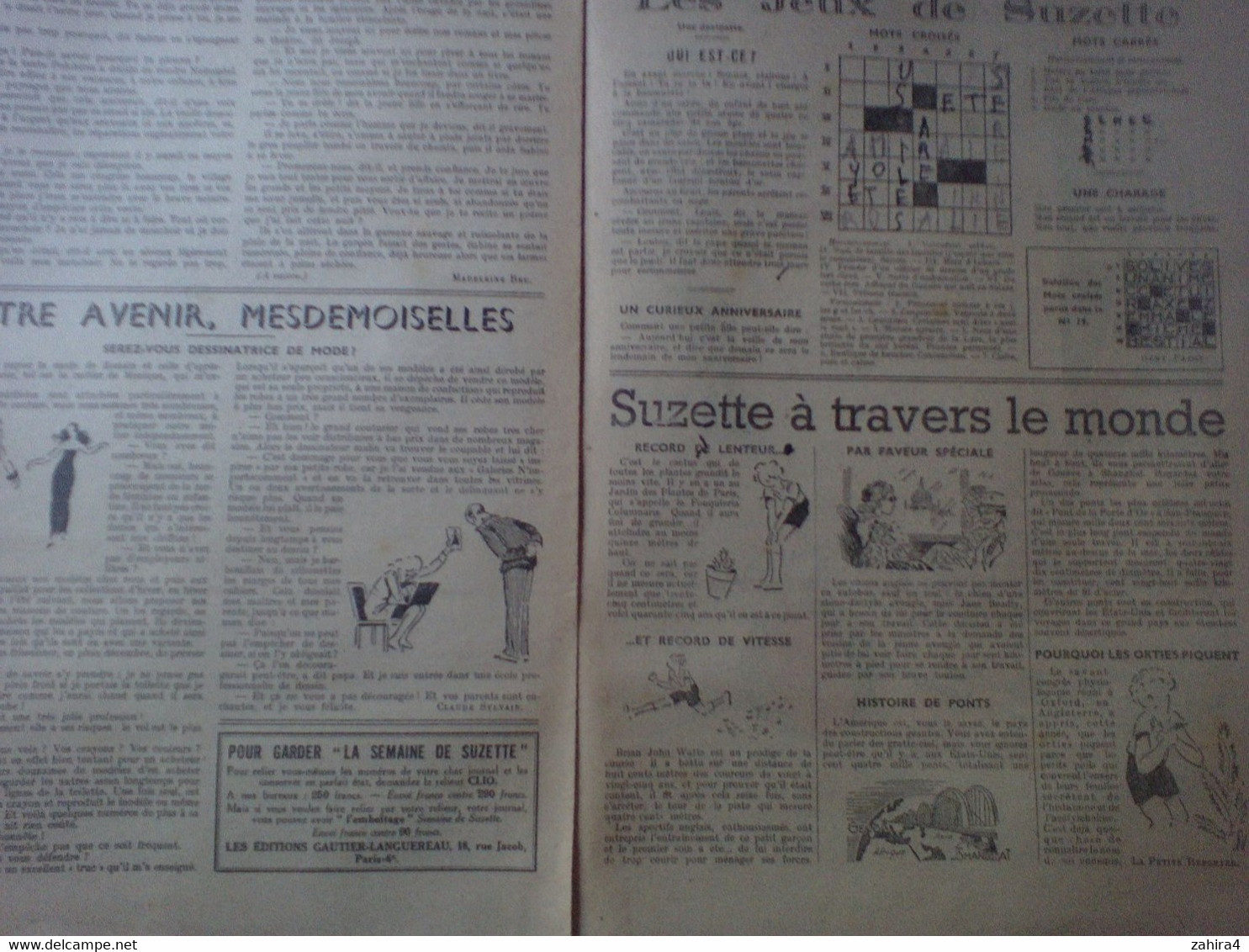 La Semaine De Suzette N20 Jimmy Petit Kangourou Attelage Chèvre Petits Ennuis De Bécassine Pinchon Enveloppes Serviettes - 1900 - 1949