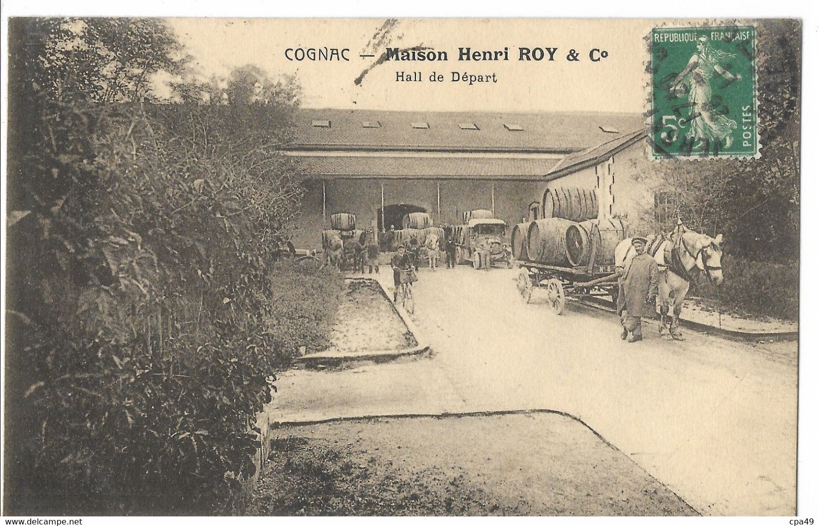 16  COGNAC  MAISON  HENRY  ROY & CO  HALL  DE DEPART - Cognac