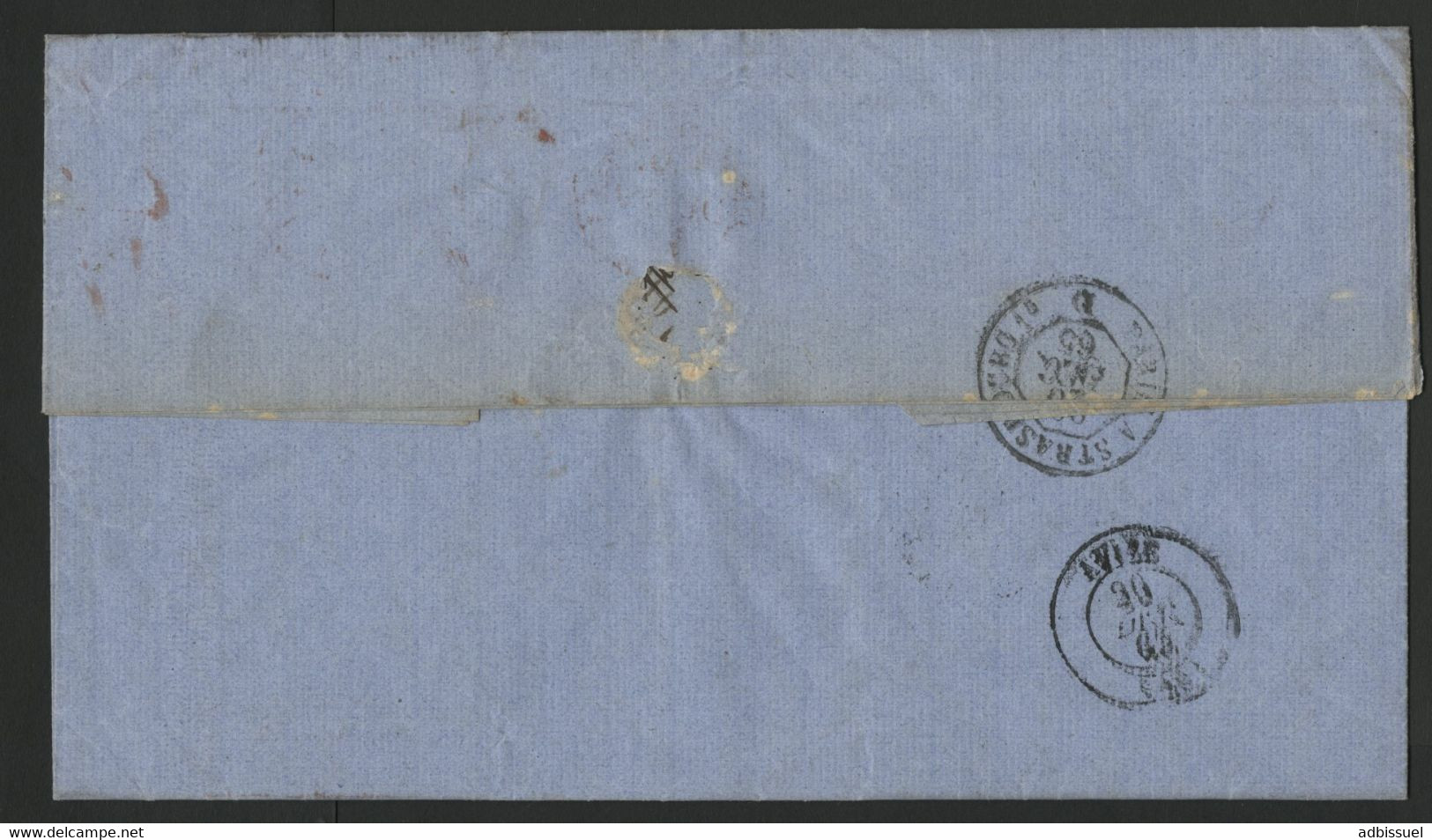 1865 ANGLETERRE Lettre En PORT PAYE Pour La France L'expéditeur Ayant Un Compte Avec La Poste Britannique (description) - Marcofilie