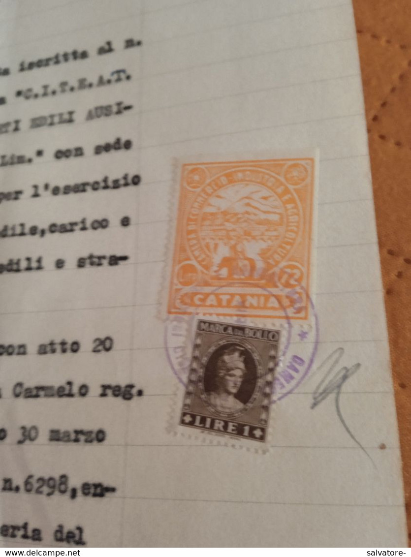 MARCA DA BOLLO LIRE 72 CAMERA  DI COMMERCIO INDUSTRIA E AGRICOLTURA 1953 - Revenue Stamps