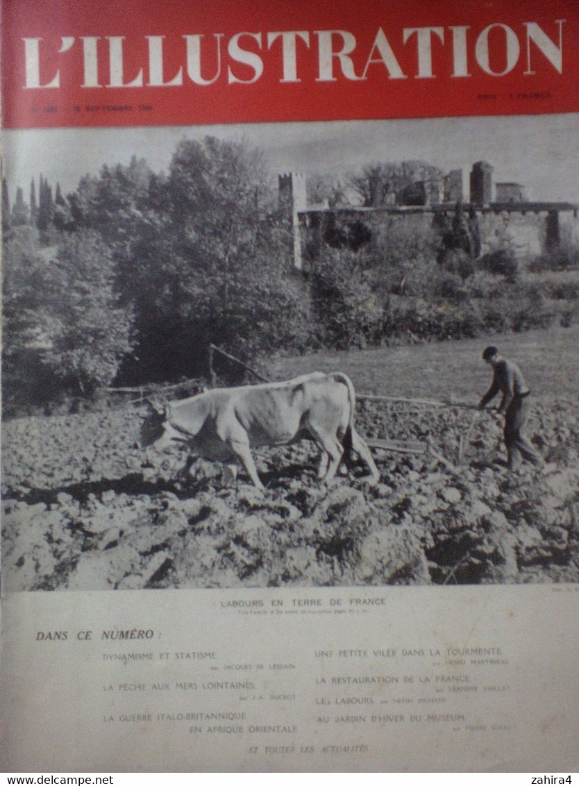 L'Illustration N°5090 Labours Attelage Boeufs Chevaux Joug Brabant Guerre Pêche En Mer Lointaine Dessin La Flèche - 1900 - 1949