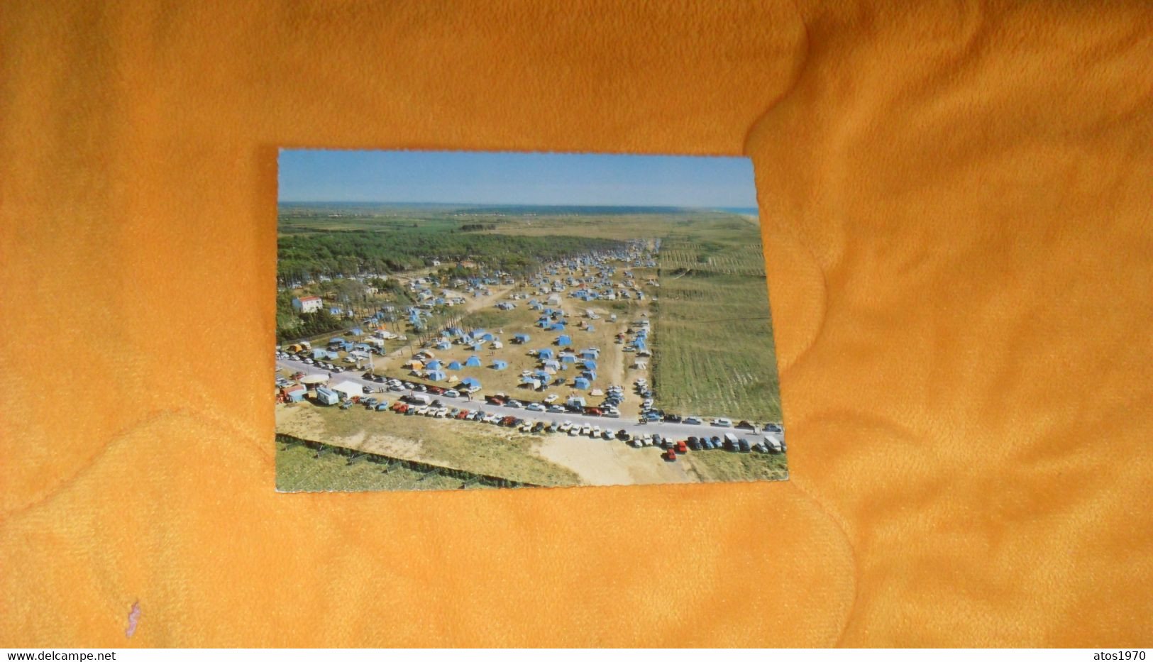 CARTE POSTALE ANCIENNE CIRCULEE DATE ?../ BRETIGNOLLES SUR MER.- LE CAMP DES DUNES..CACHETS + TIMBRE - Bretignolles Sur Mer