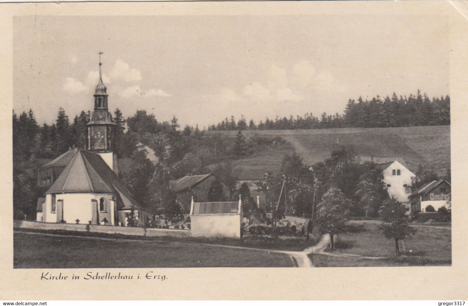 B3939) Kirche In SCHELLERHAU I. Ergebirge - Mit Haus ALT ! - Schellerhau