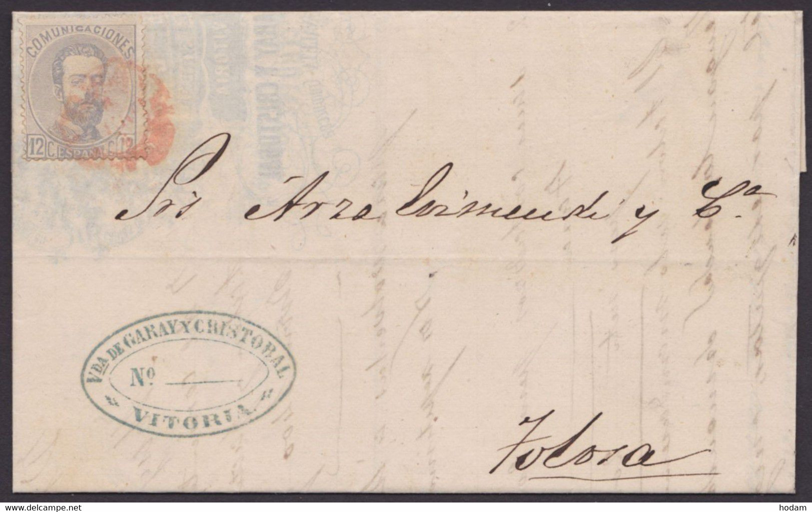 MiNr. 114, Brief Mit Dek. Rechnungskopfbogen, 10.10.1872, Ankunft - Lettres & Documents