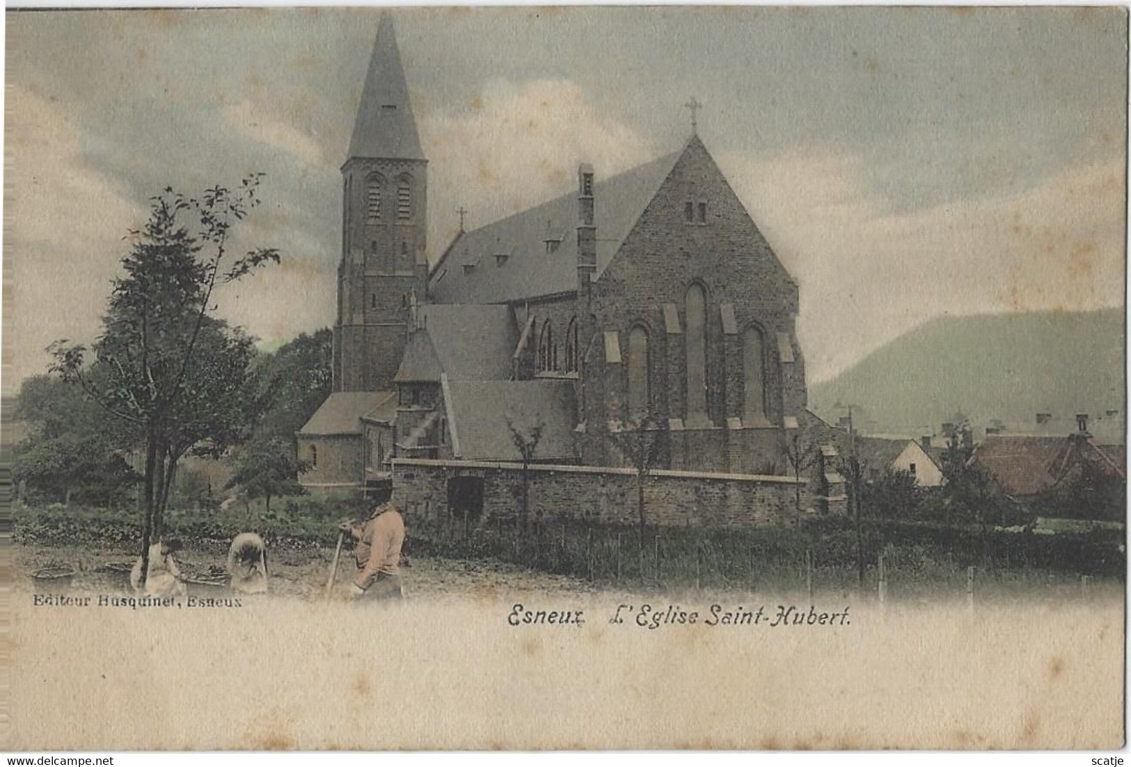 Esneux.   -   L'Eglise Saint-Hubert.   -    1900 - Esneux
