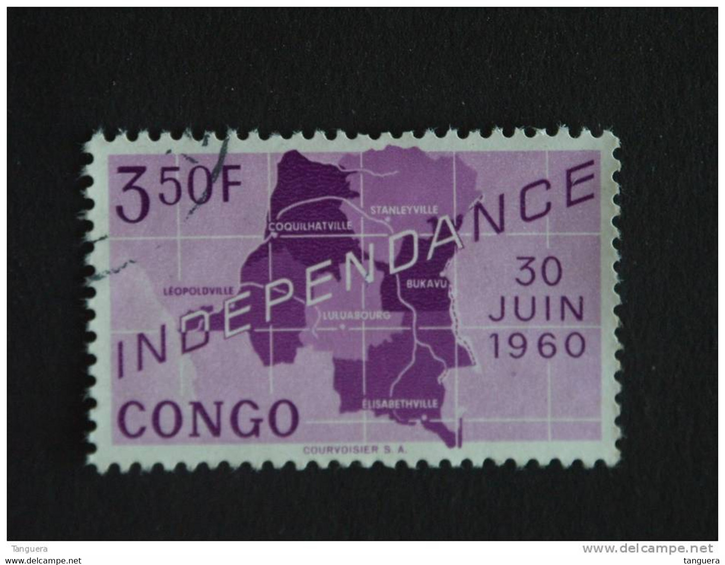 Congo Republique Republiek 1960 Onafhankelijkheid Indépendance Yv COB 377 O - Oblitérés