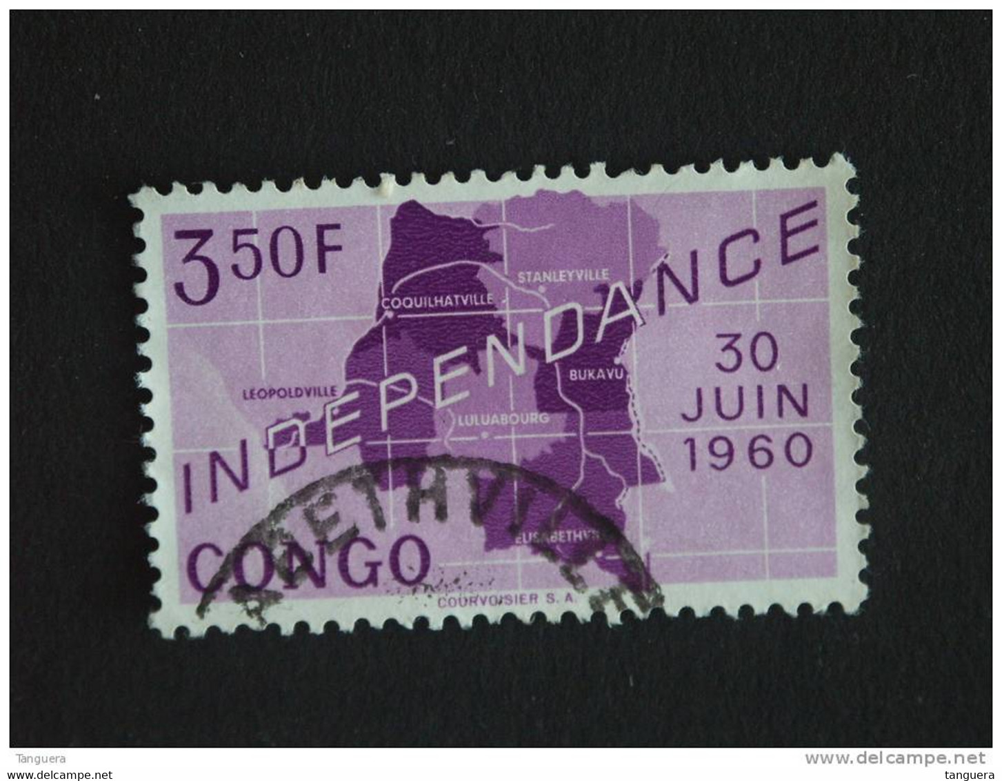 Congo Republique Republiek 1960 Onafhankelijkheid Indépendance Yv COB 377 O - Usati