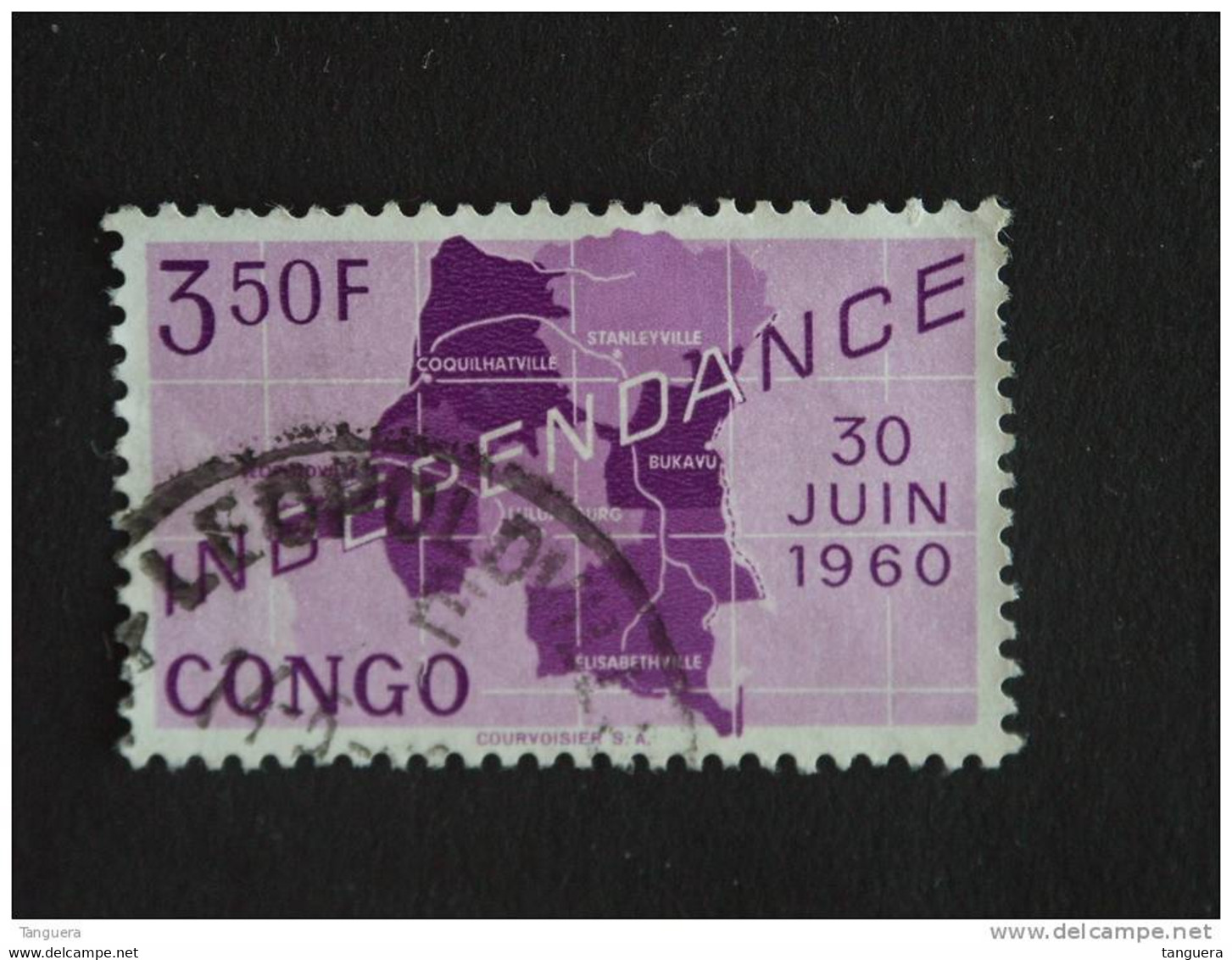 Congo Republique Republiek 1960 Onafhankelijkheid Indépendance Yv COB 377 O - Gebraucht