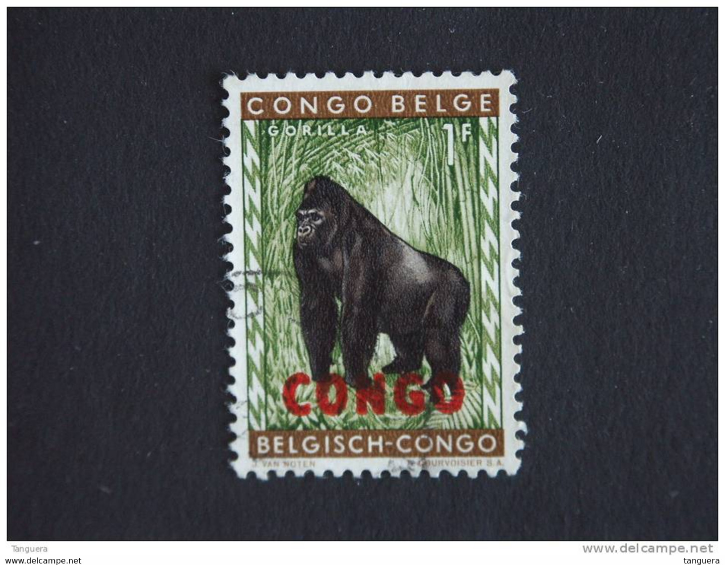 Congo Republique Republiek 1960 Dieren Animaux Gorilla Yv COB 404 O - Used Stamps