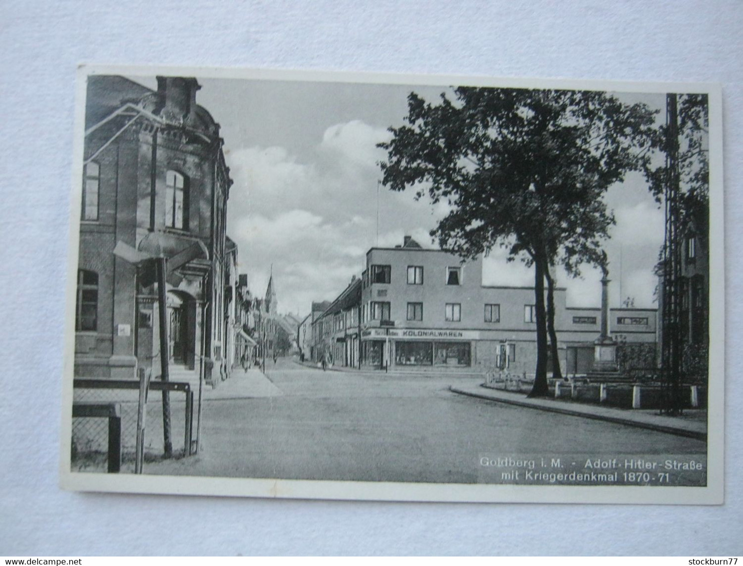 GOLDBERG , Strasse, Seltene Karte Um 1937 , Knickspur - Goldberg